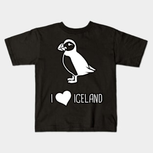 I Love Iceland | Puffin Design Kids T-Shirt